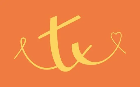 TX initial wedding monogram calligraphy vector illustration. Hand drawn let.. Stock Illustration