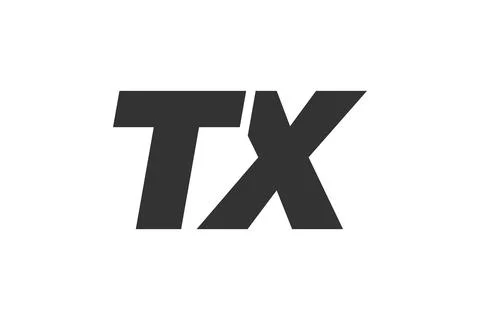 TX Techno Editable Font Logo For Corporate Branding. Bold, Futuristic Desig.. Stock Illustration