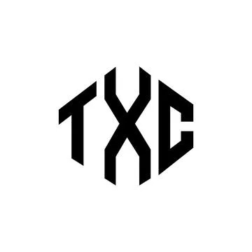TXC letter logo design with polygon shape. TXC polygon and cube shape logo .. Stock Illustration
