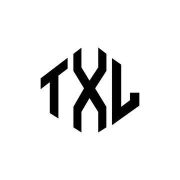TXL letter logo design with polygon shape. TXL polygon and cube shape logo .. Stock Illustration