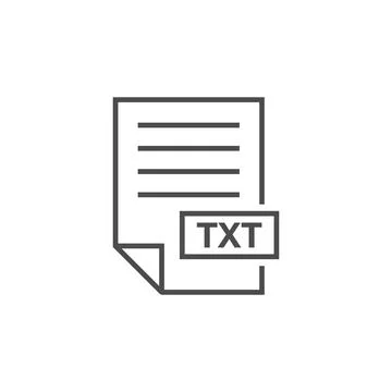 TXT Document Download Icon Vector Template Stock Illustration