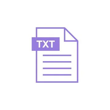 TXT Document Download Icon Vector Template Stock Illustration