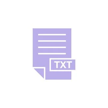 TXT Document Download Icon Vector Template Stock Illustration
