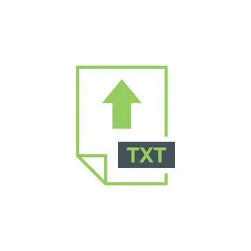 TXT Document Download Icon Vector Template Stock Illustration