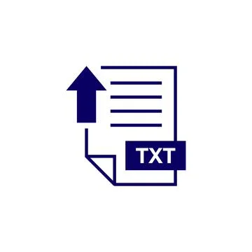 TXT Document Download Icon Vector Template 库存插图