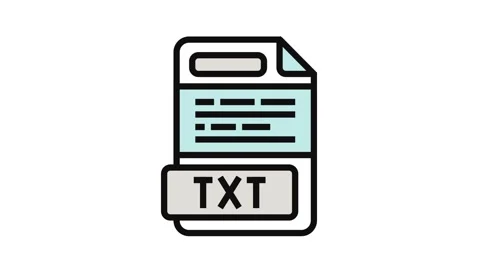Txt file format document color icon animation Stock Footage 326100752