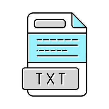 Txt file format document color icon vector illustration Illustrazione stock