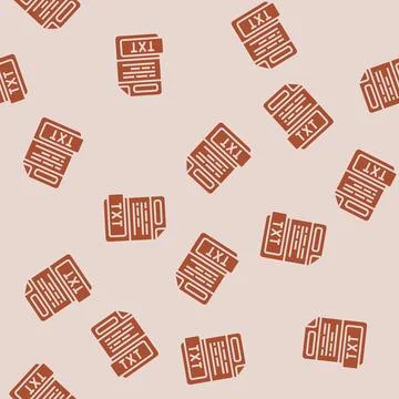 Txt file format document glyph seamless pattern Illustrazione stock