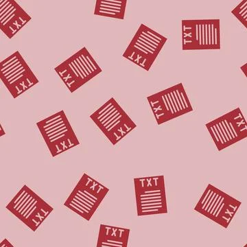 Txt file format document glyph vector seamless pattern Stock Illustration