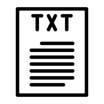 Txt file format document line icon vector illustration Illustration