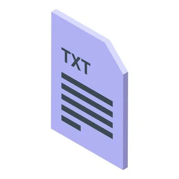 Txt file format icon representing text document for word processing Stock Illustration