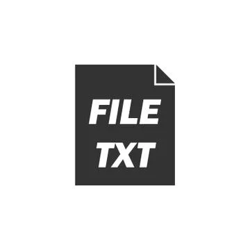 TXT file icon flat Stock Illustration