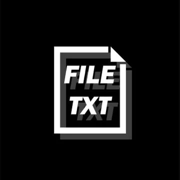 TXT File icon flat Illustrazione stock