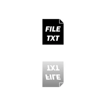 TXT file icon flat Stock Illustration