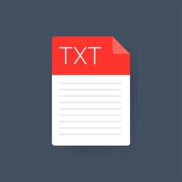 TXT file icon. Spreadsheet document type. Modern flat design graphic illustra Stock Illustration