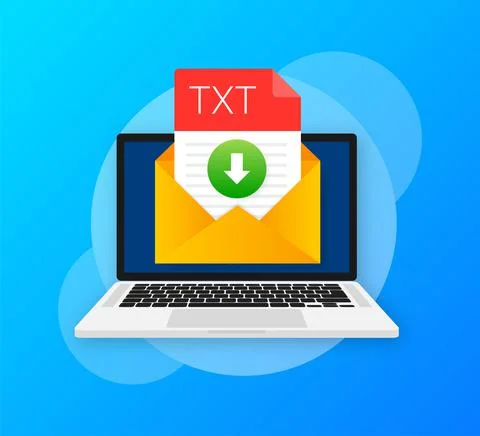 TXT file icon. Spreadsheet document type. Modern flat design graphic 库存插图