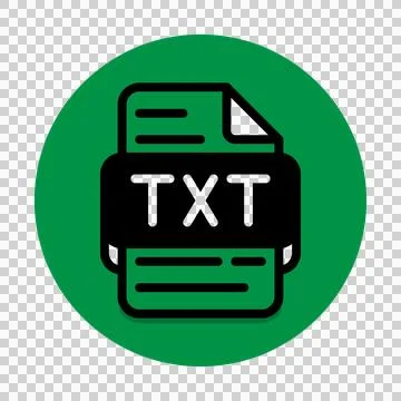 Txt file type icon. Document files or format extension icons symbol.  Illustrazione stock