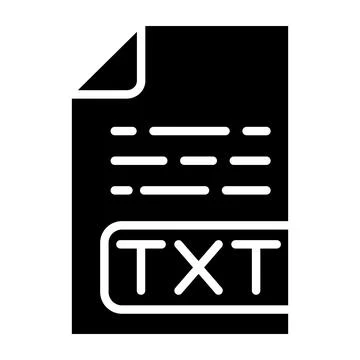 Txt File Vector Icon Design Illustration Stock Illustration