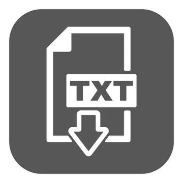 The TXT icon. Text file format symbol. Flat Stock Illustration