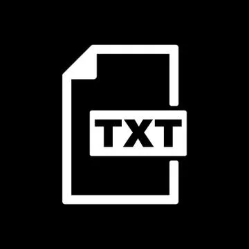The TXT icon. Text file format symbol. Flat Stock Illustration