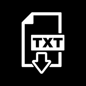The TXT icon. Text file format symbol. Flat Stock Illustration