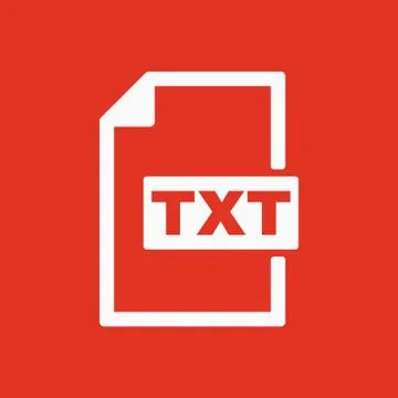 The TXT icon. Text file format symbol. Flat Stock Illustration