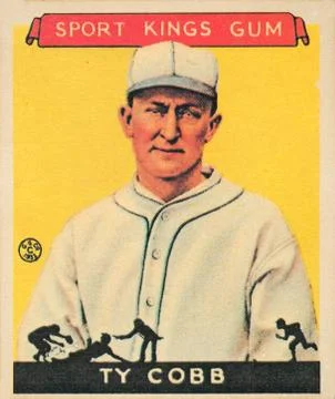 Ty Cobb Baseball Card Illustrazione stock