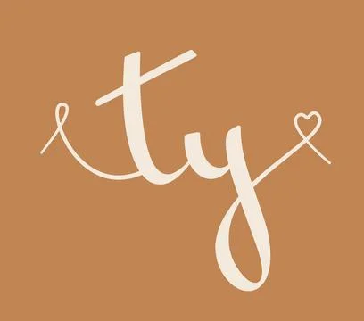 TY initial wedding monogram calligraphy vector illustration. Hand drawn let.. Stock Illustration