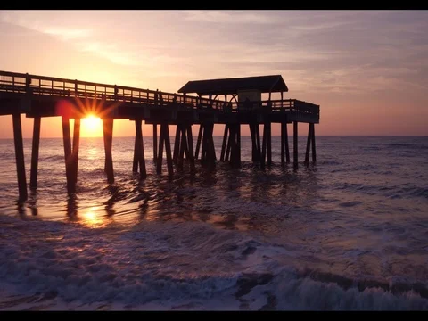 Tybee Dawn Patrol Vídeo Stock 77174091
