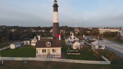 Tybee Island Lighthouse Stock Footage 129061023