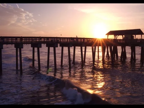 Tybee Sunrise Stockbeeldmateriaal 77174029
