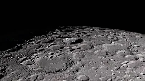 Tycho Crater on the Moon Stock Footage 177657975