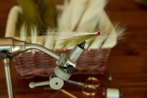 Tying a classic saltwater fly pattern Stock Photos