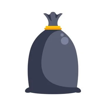 Tying up garbage bag for waste disposal Stock Illustration