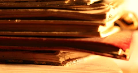 Tying Old Paper Documents With The Thread Stock Footage 167446642