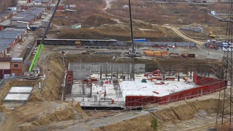 Tying the reinforcement. Stock Footage 320285791