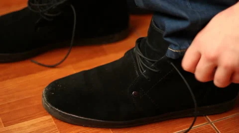 Tying A Shoe Stock Footage 34185465