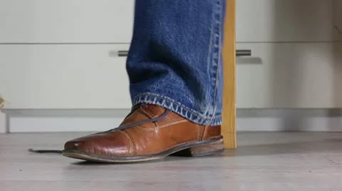 Tying Shoe laces Stock Footage 12592588