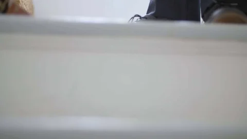 Tying Shoe Laces Stock Footage 69796661