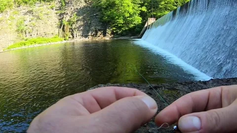 Tying a wooly bugger fly Stock-Footage 336031223