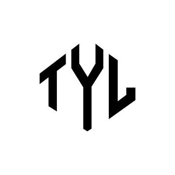 TYL letter logo design with polygon shape. TYL polygon and cube shape logo .. Stock Illustration