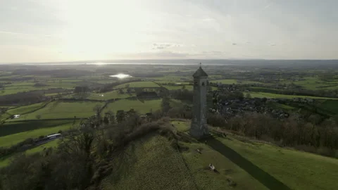  Tyndale Monument, a tower built in 1866 near North Nibley, Gloucestershire, UK Stock Footage 237868043