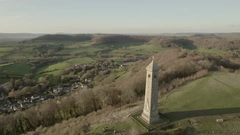  Tyndale Monument, a tower built in 1866 near North Nibley, Gloucestershire, UK Stock Footage 237869746