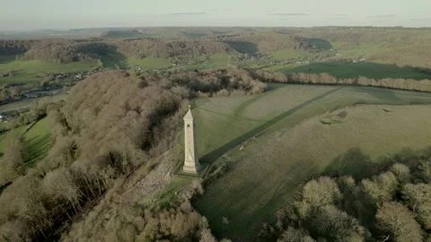  Tyndale Monument, a tower built in 1866 near North Nibley, Gloucestershire, UK Stock Footage 237869844