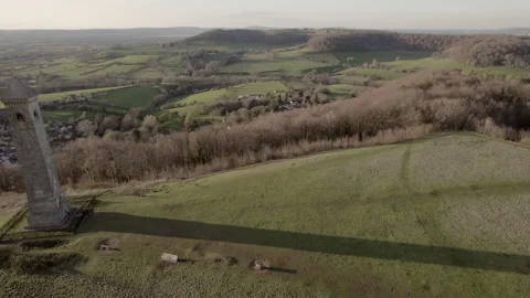  Tyndale Monument, a tower built in 1866 near North Nibley, Gloucestershire, UK Stock Footage 237870515