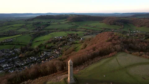  Tyndale Monument, a tower built in 1866 near North Nibley, Gloucestershire, UK Stock Footage 237871218