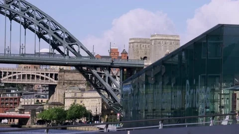 Tyne and Millenium Bridge, Newcastle Stock Footage 223345425