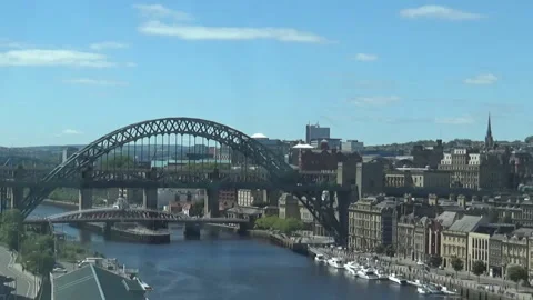 Tyne bridges view Stock Footage 86477143