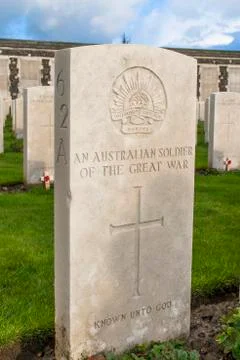 Tyne cot cemetery first world war flanders belgium Stock Photos