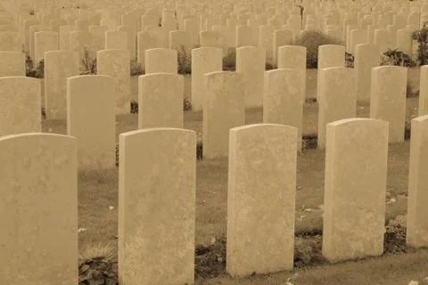 Tyne cot cemetery first world war flanders belgium Stock Photos